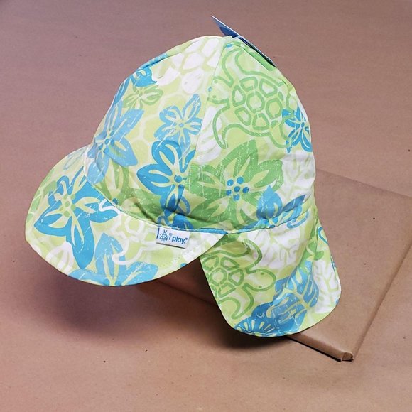 I Play Sun Protection Hat 9-18 Months Green - Picture 3 of 10